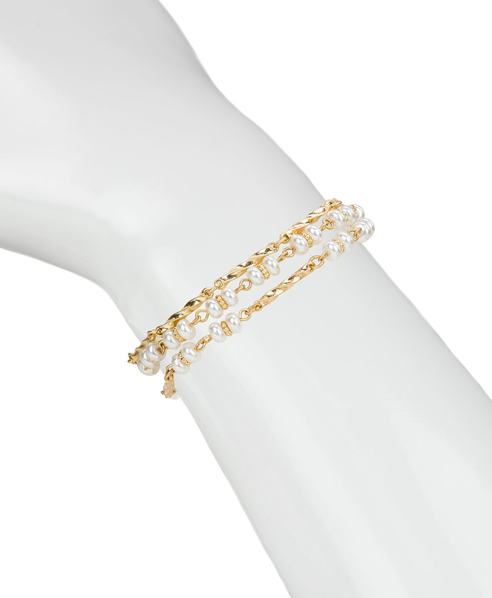 Patricia Nash 3 Strand Bracelet - Pearl Collection