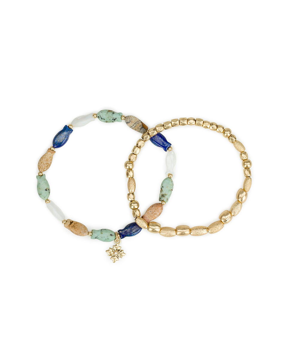 Patricia Nash Fish Beaded Stretch Bracelet - Nautical Collection
