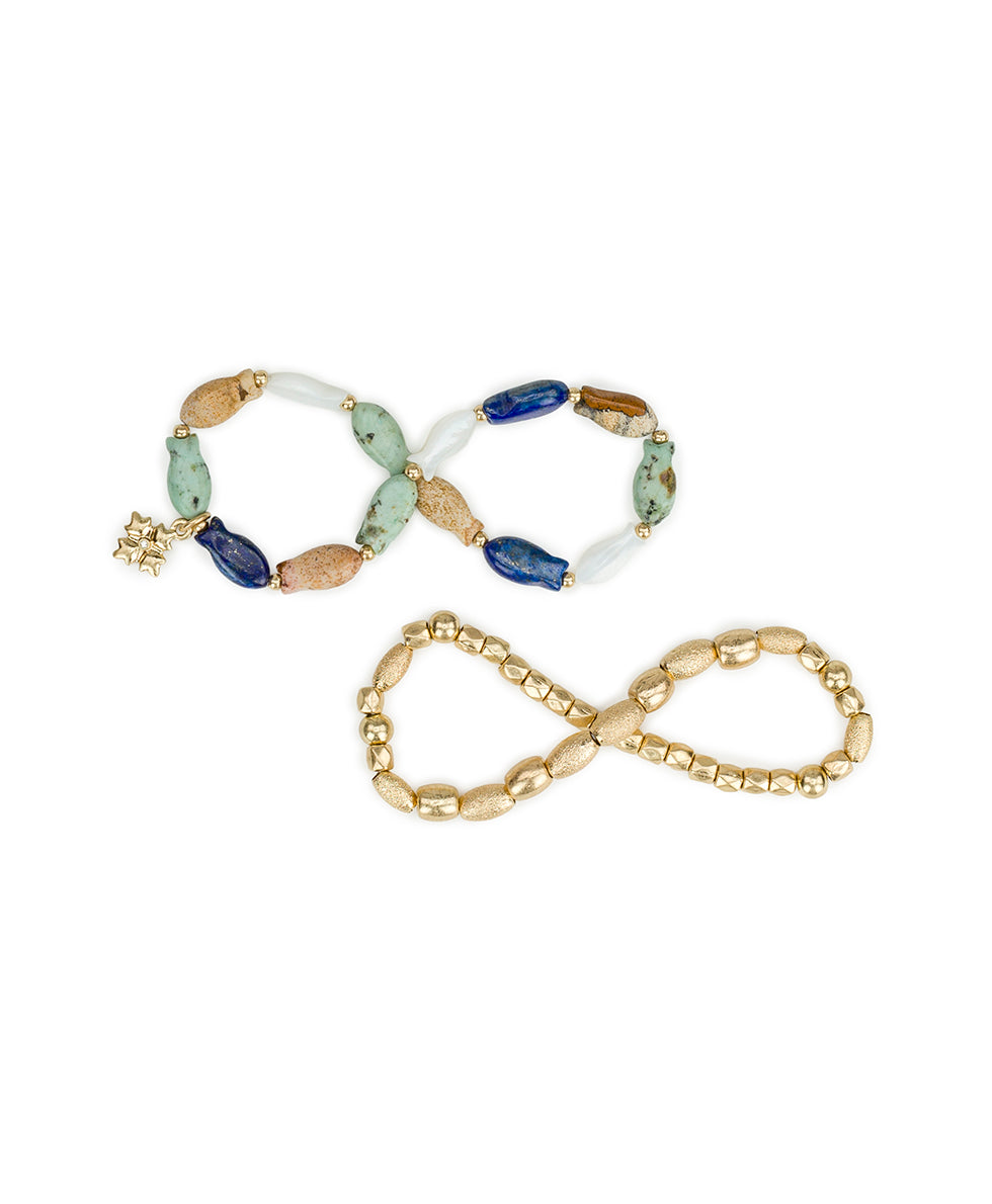 Patricia Nash Fish Beaded Stretch Bracelet - Nautical Collection