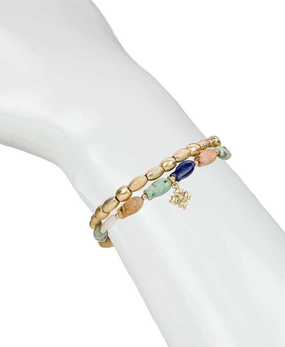 Patricia Nash Fish Beaded Stretch Bracelet - Nautical Collection