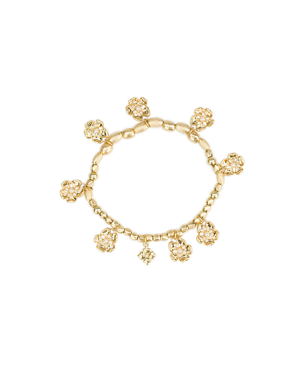 Patricia Nash Beaded Charm Stretch Bracelet - French Garden Collection