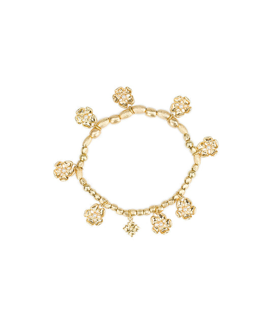 Patricia Nash Beaded Charm Stretch Bracelet - French Garden Collection