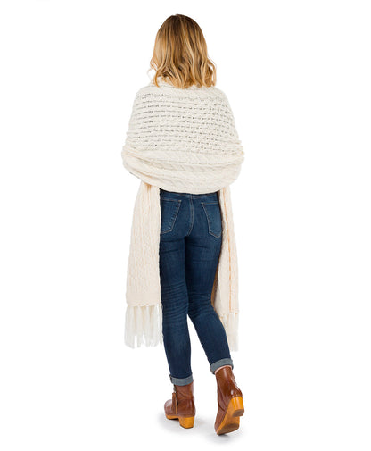 Patricia Nash Oversize Cable Knit Scarf - Fringed