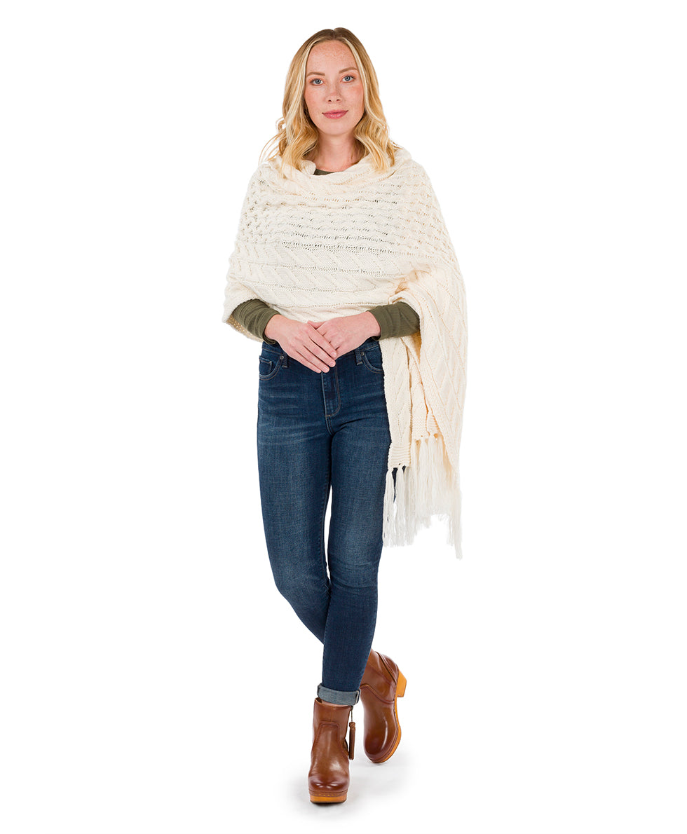 Patricia Nash Oversize Cable Knit Scarf - Fringed