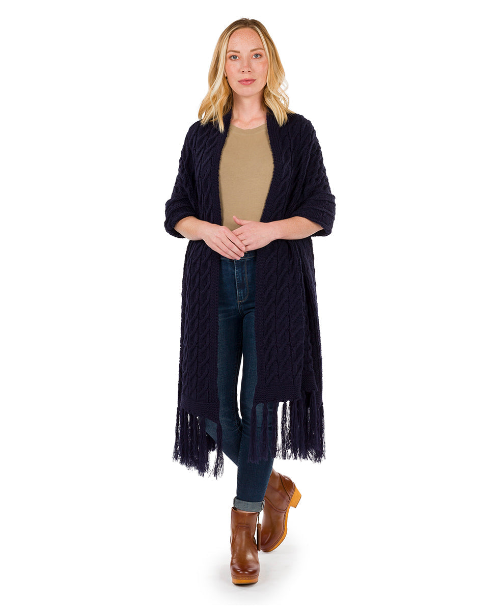 Patricia Nash Oversize Cable Knit Scarf - Fringed