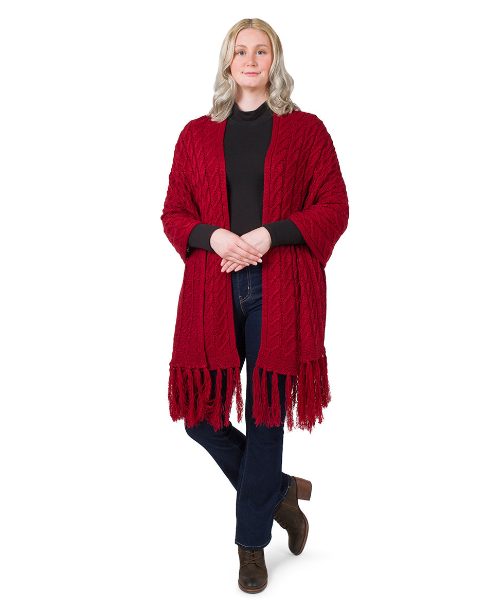 Patricia Nash Oversize Cable Knit Scarf - Fringed