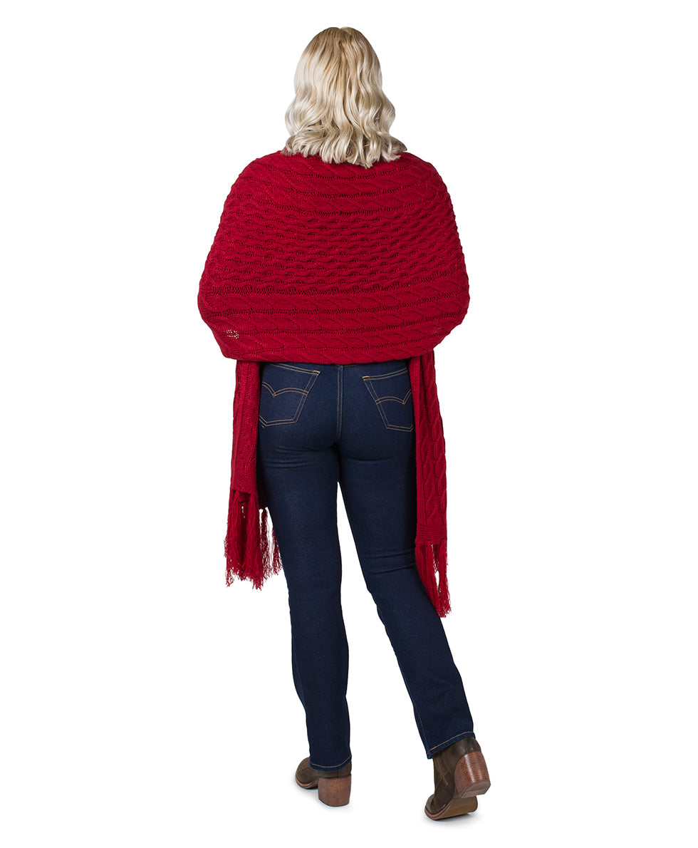 Patricia Nash Oversize Cable Knit Scarf - Fringed