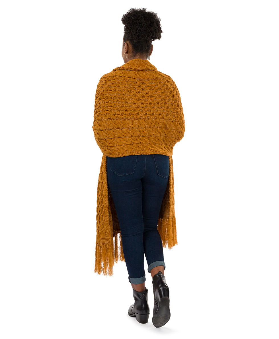 Patricia Nash Oversize Cable Knit Scarf - Fringed