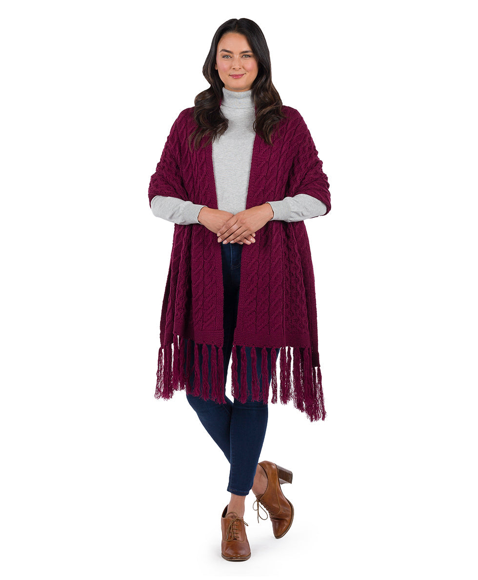 Patricia Nash Oversize Cable Knit Scarf - Fringed
