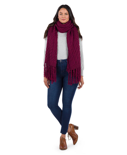 Patricia Nash Oversize Cable Knit Scarf - Fringed
