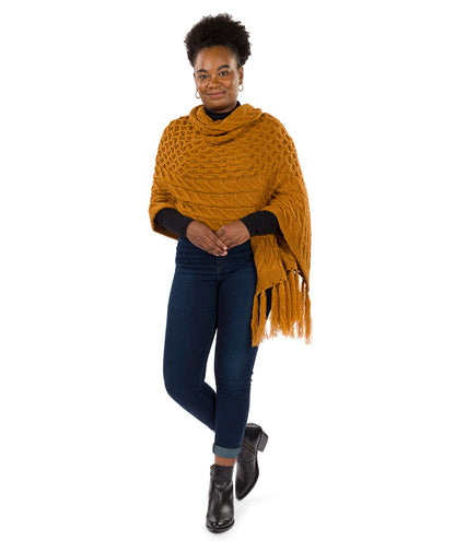 Patricia Nash Oversize Cable Knit Scarf - Fringed