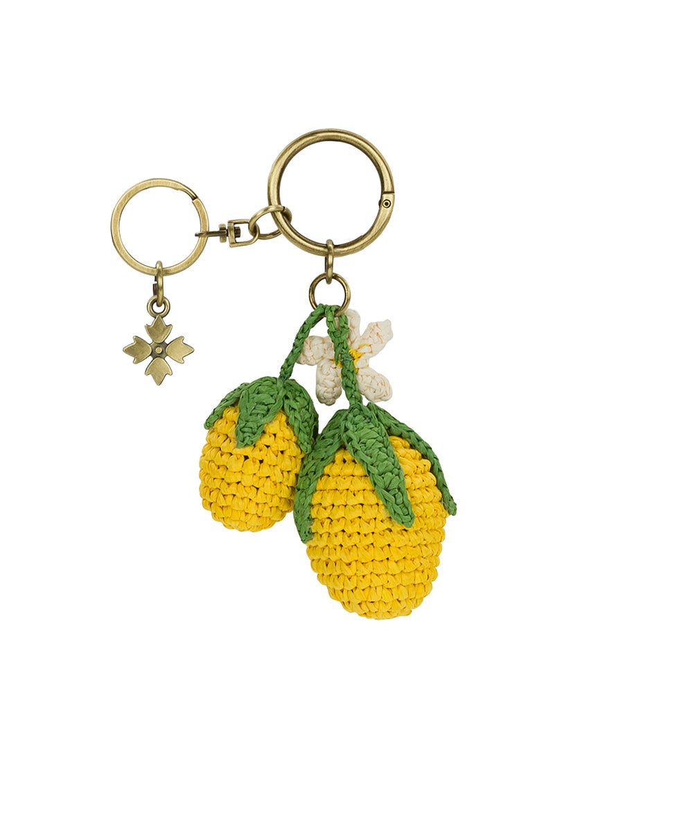 Patricia Nash Raffia Lemon Bag Charm