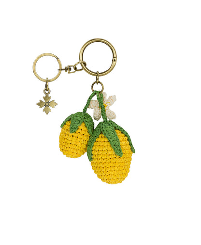 Patricia Nash Raffia Lemon Bag Charm