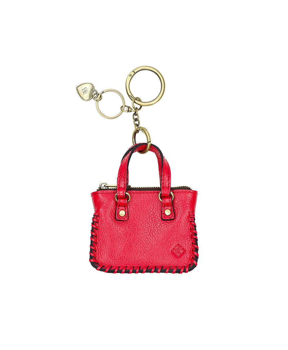 Patricia Nash Micro Brenna Bag Charm - Rugged Natural Grain Leather