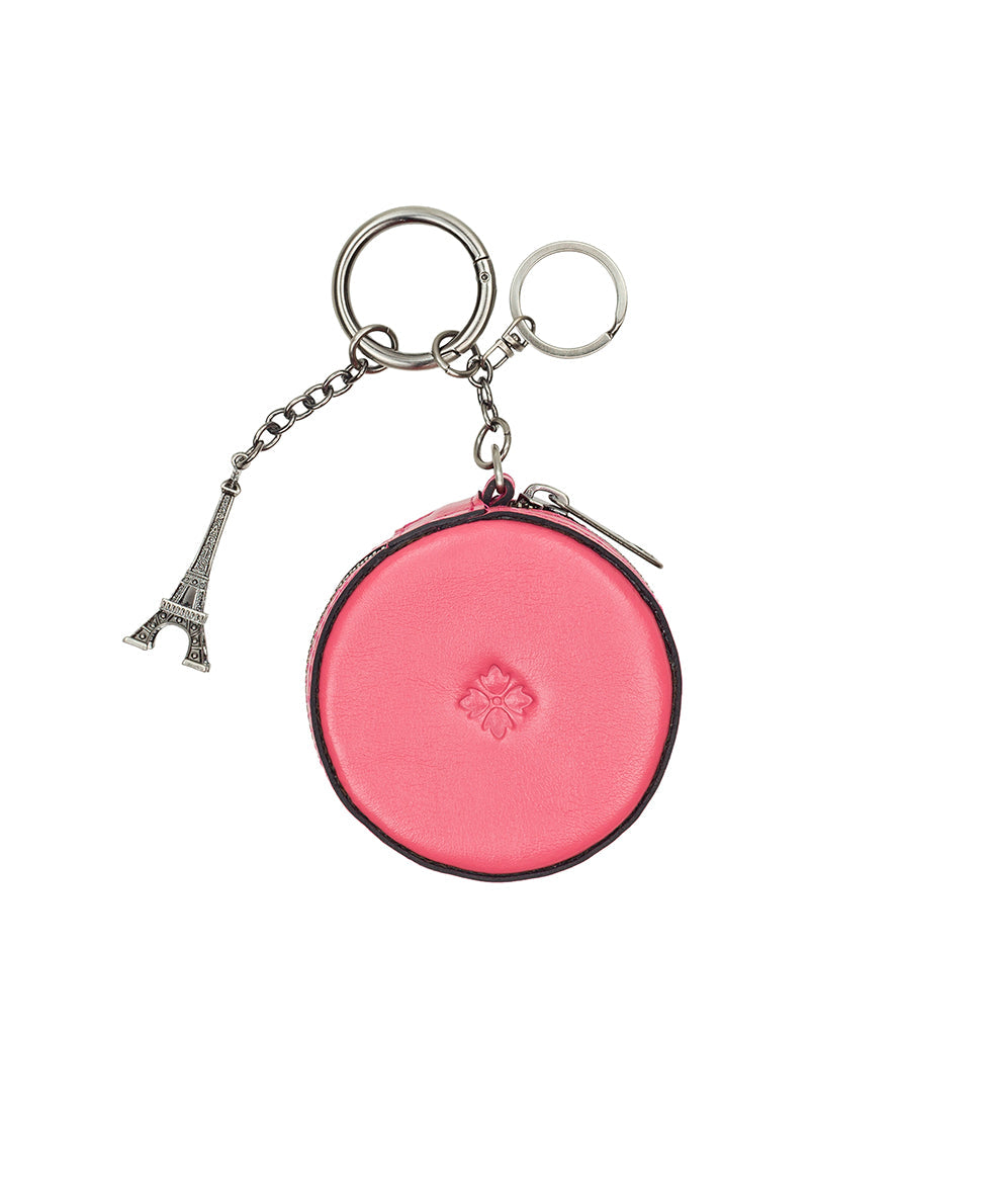 Patricia Nash Macaroon Zip Around Bag Charm - Vintage Distressed Leather