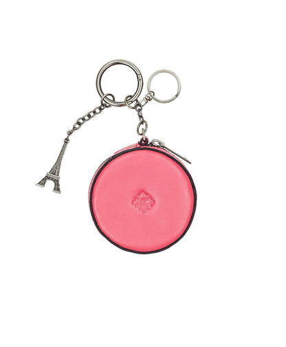Patricia Nash Macaroon Zip Around Bag Charm - Vintage Distressed Leather