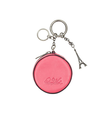 Patricia Nash Macaroon Zip Around Bag Charm - Vintage Distressed Leather