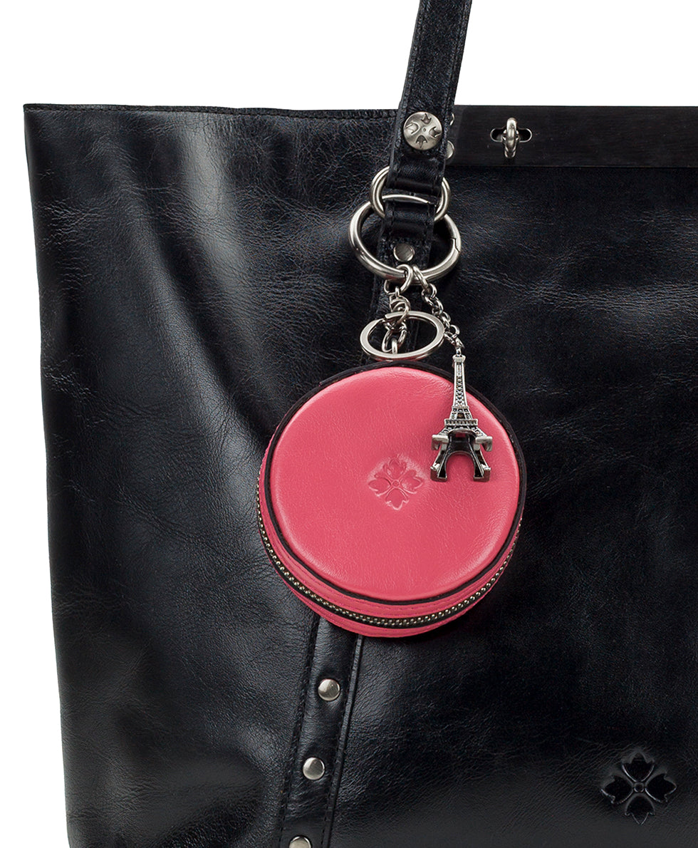Patricia Nash Macaroon Zip Around Bag Charm - Vintage Distressed Leather