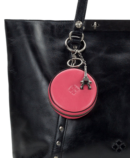 Patricia Nash Macaroon Zip Around Bag Charm - Vintage Distressed Leather