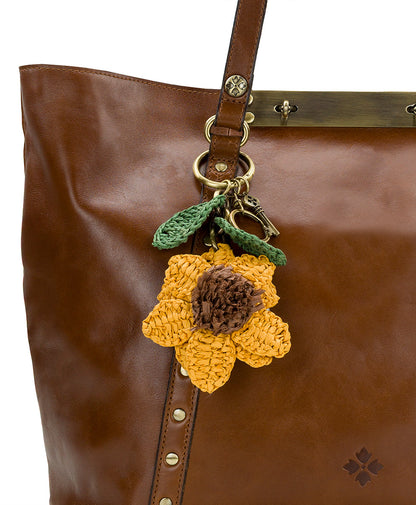 Patricia Nash Raffia Sunflower Bag Charm