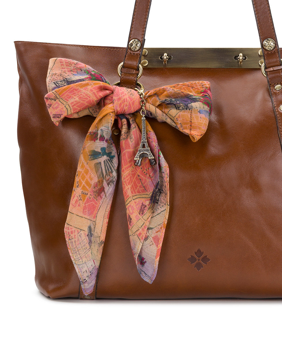 Patricia Nash Bow Scarf and Eiffel Tower Bag Charm - Paris Map Print