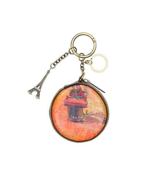 Patricia Nash Macaroon Zip Around Bag Charm - Paris Map