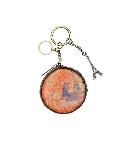 Patricia Nash Macaroon Zip Around Bag Charm - Paris Map