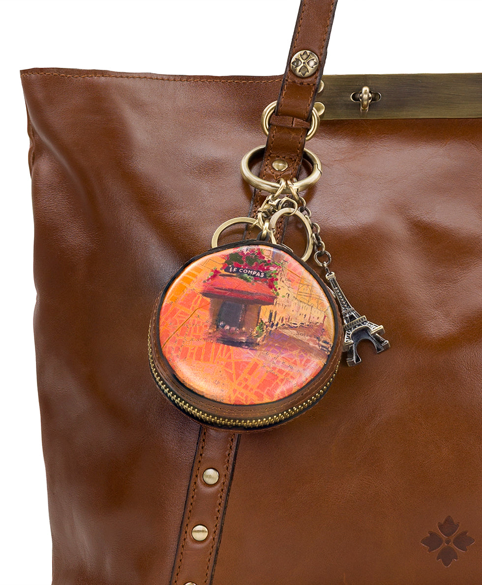 Patricia Nash Macaroon Zip Around Bag Charm - Paris Map