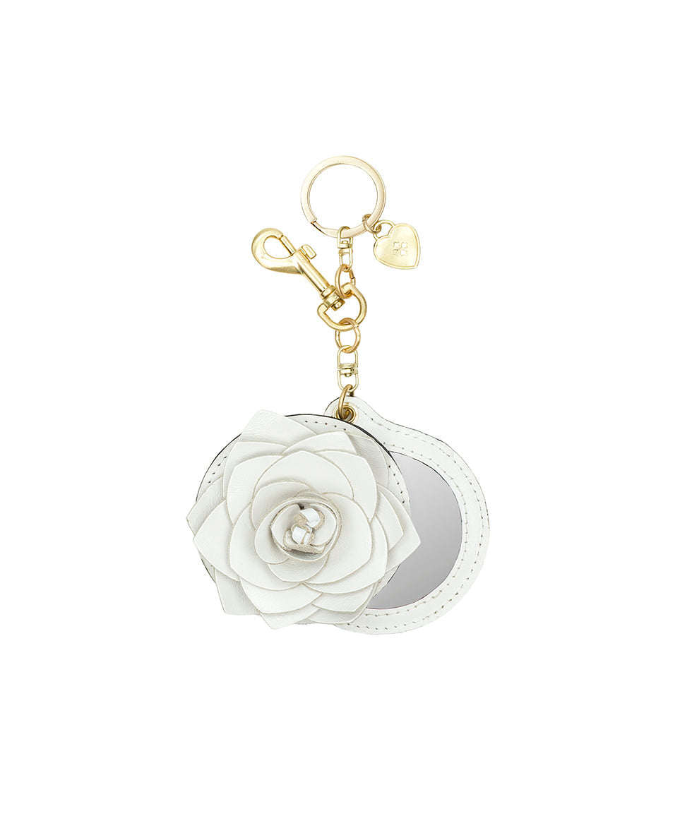 Patricia Nash Parisian Rose Mirror Bag Charm - Vintage Distressed