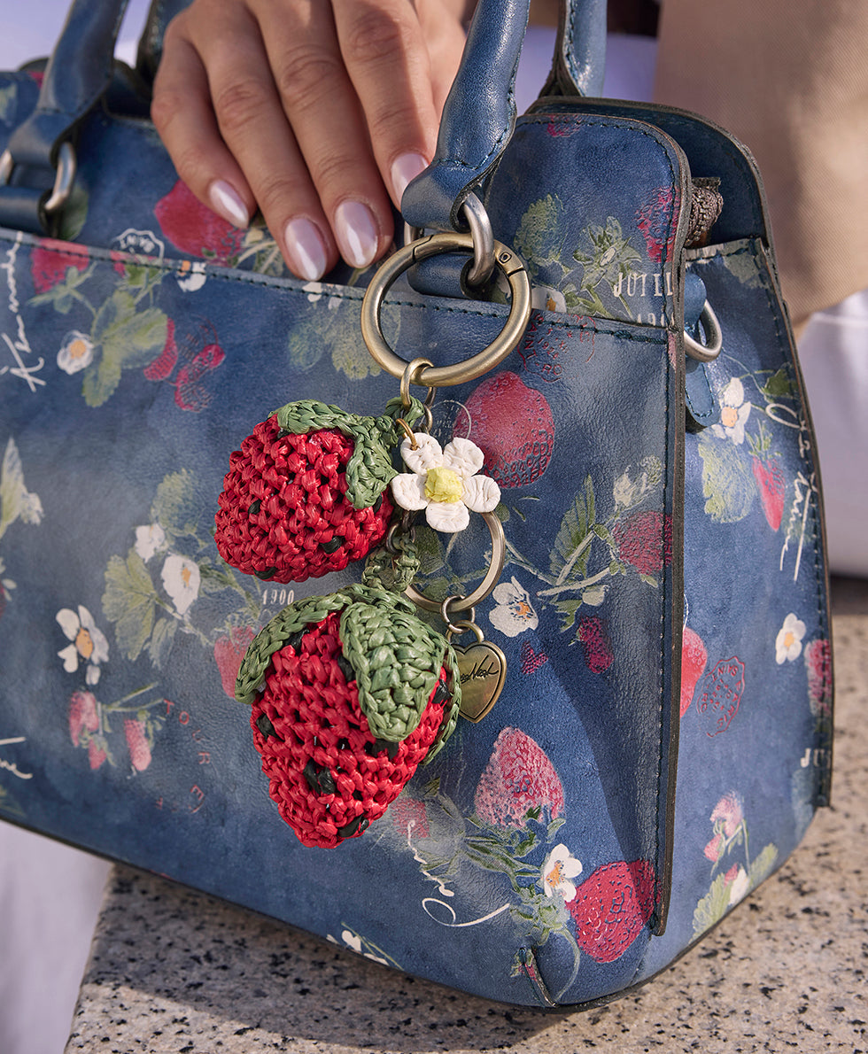 Patricia Nash Raffia Strawberry Bag Charm