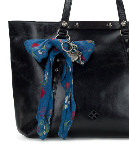Patricia Nash Bow Scarf and Heart Lock Bag Charm - Parisian Strawberry Print