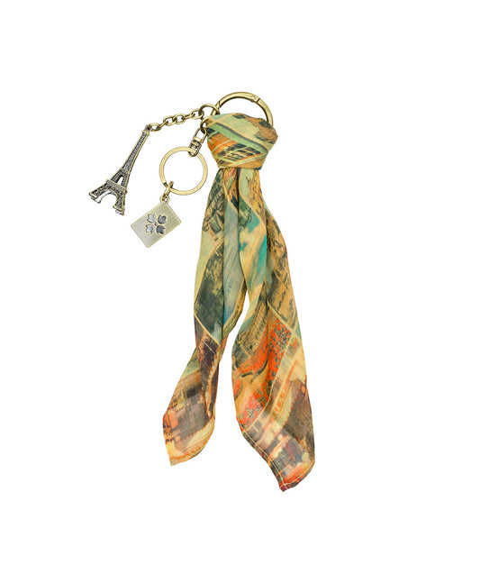 Patricia Nash Mini Scarf Bag Charm - Postcards From Paris