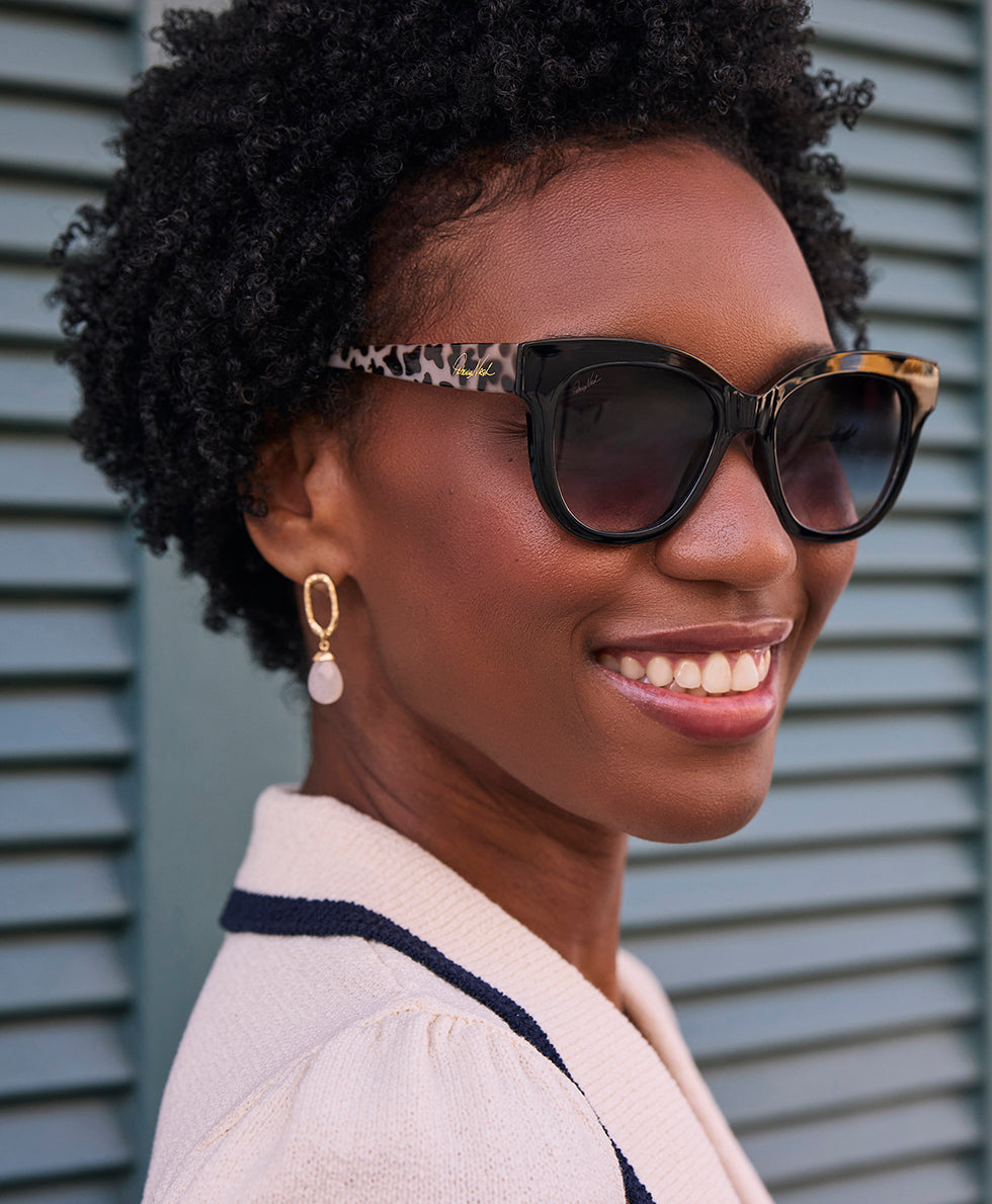 Patricia Nash Lena Sunglasses - Black/Cookies and Cream