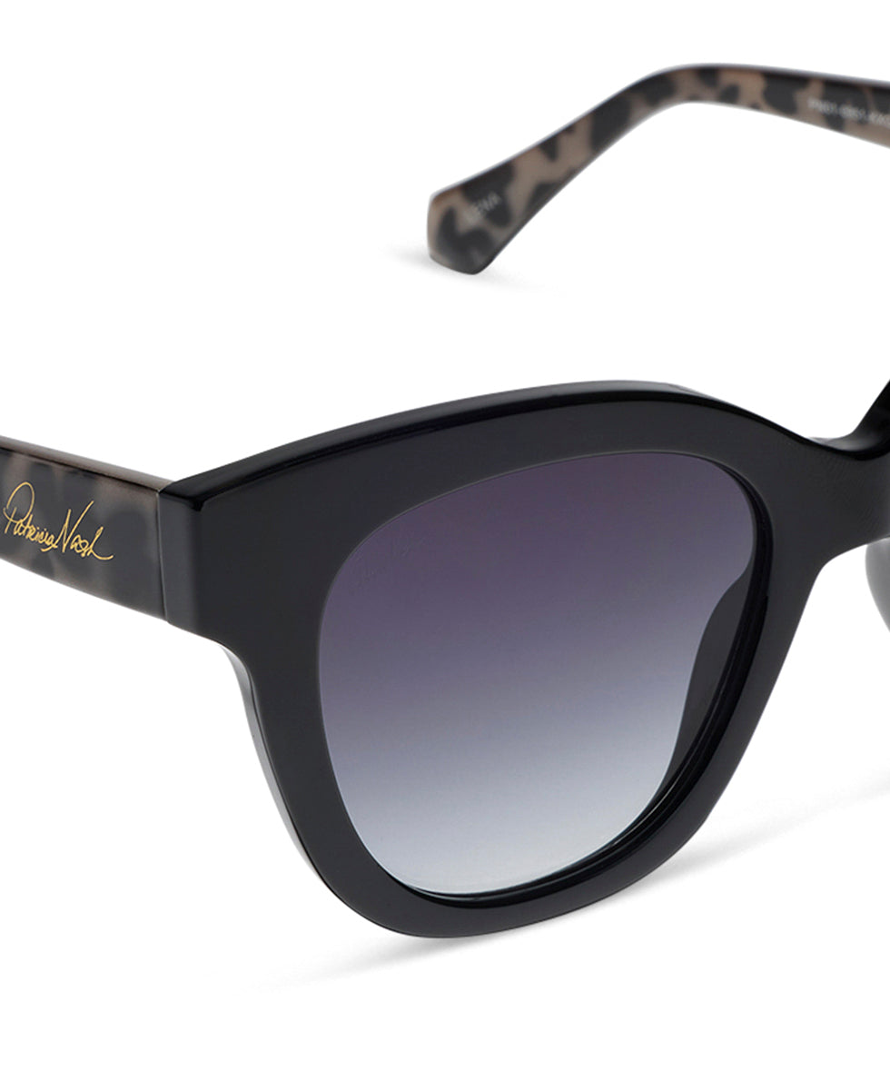 Patricia Nash Lena Sunglasses - Black/Cookies and Cream