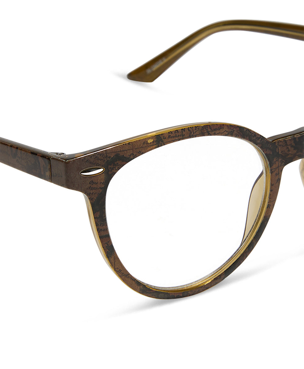 Patricia Nash Blondie II Reader Glasses - European Map