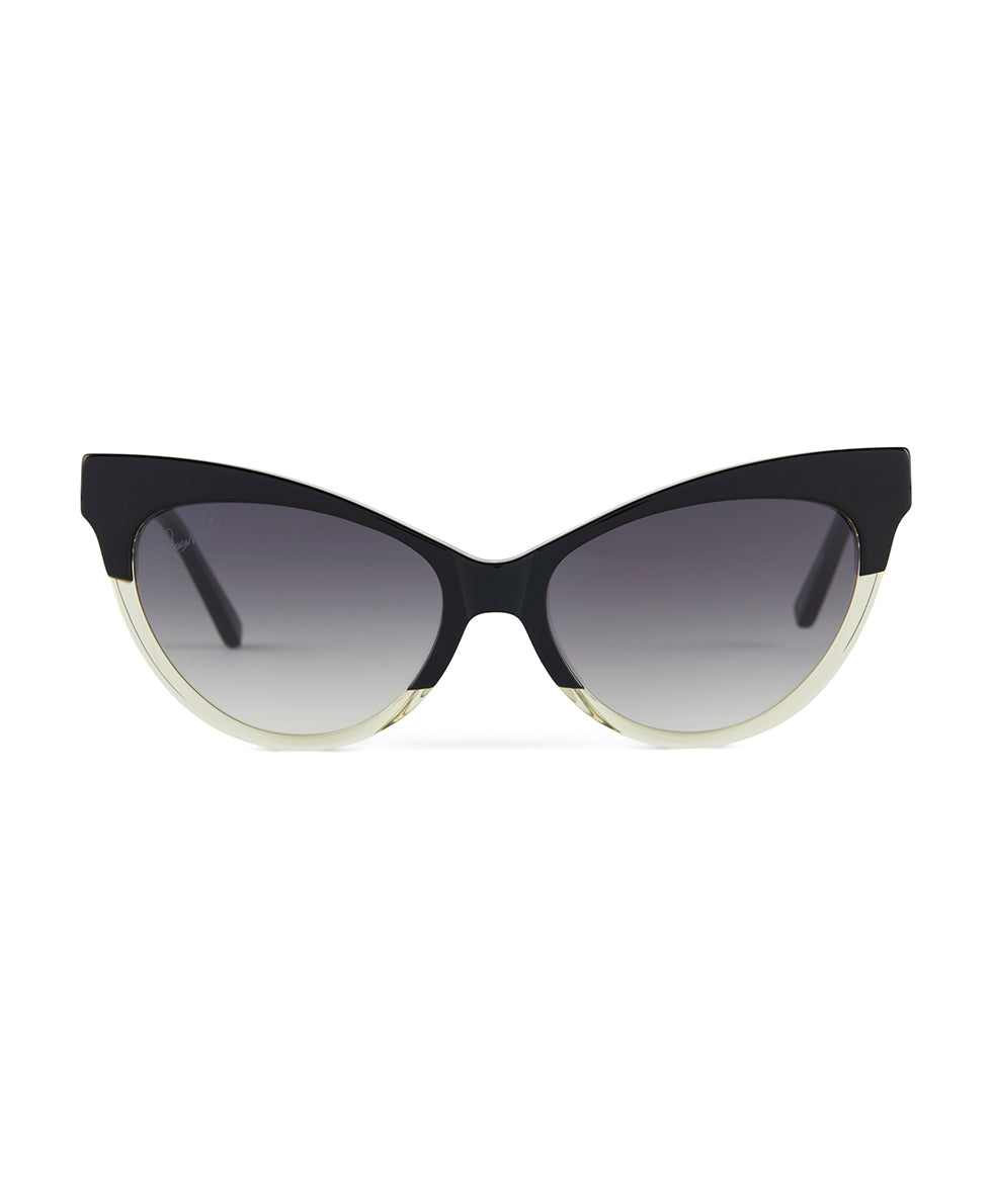 Patricia Nash Monroe Cateye Sunglasses - Black/Champagne
