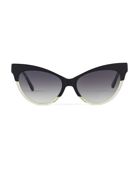 Patricia Nash Monroe Cateye Sunglasses - Black/Champagne