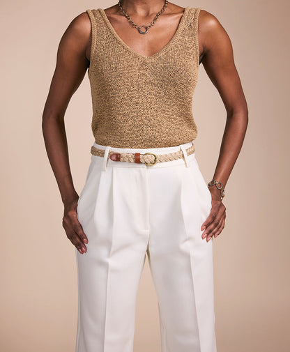 Patricia Nash Istres Braided Belt - Rope and Leather