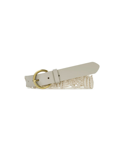 Patricia Nash Miramas Macrame Belt - Rope and Leather