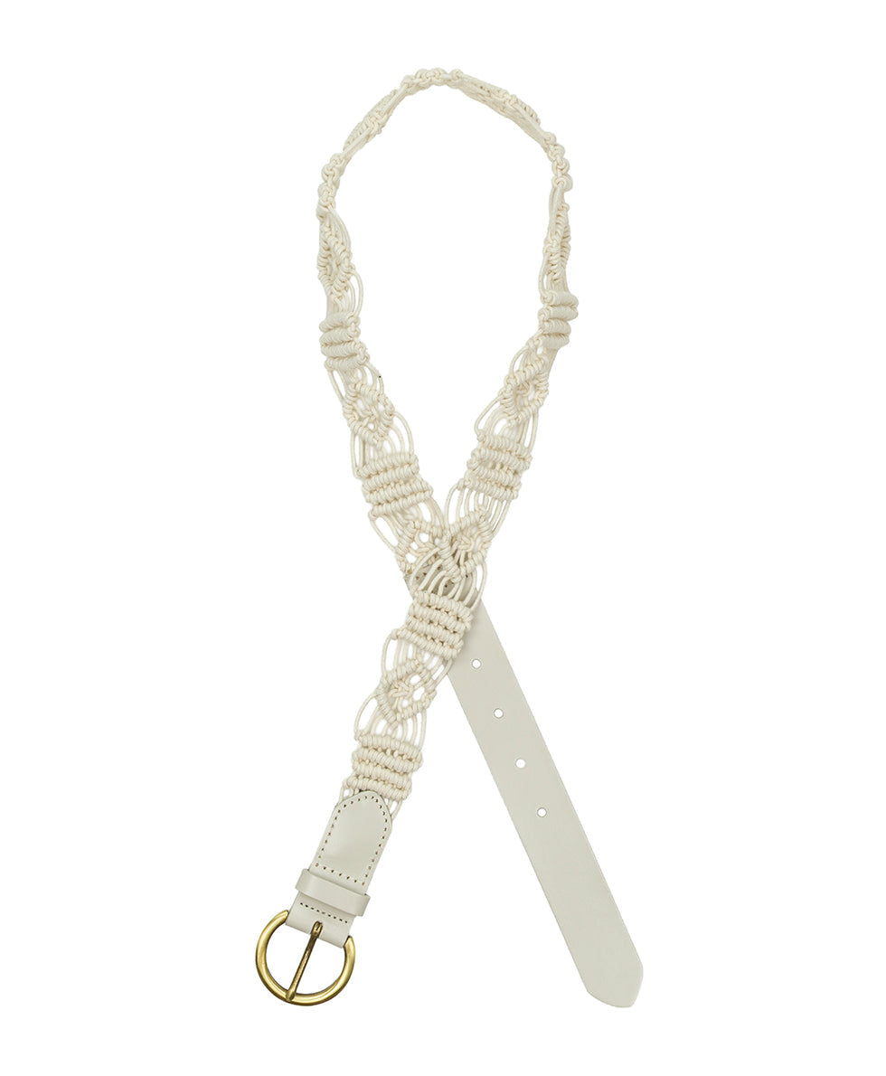 Patricia Nash Miramas Macrame Belt - Rope and Leather