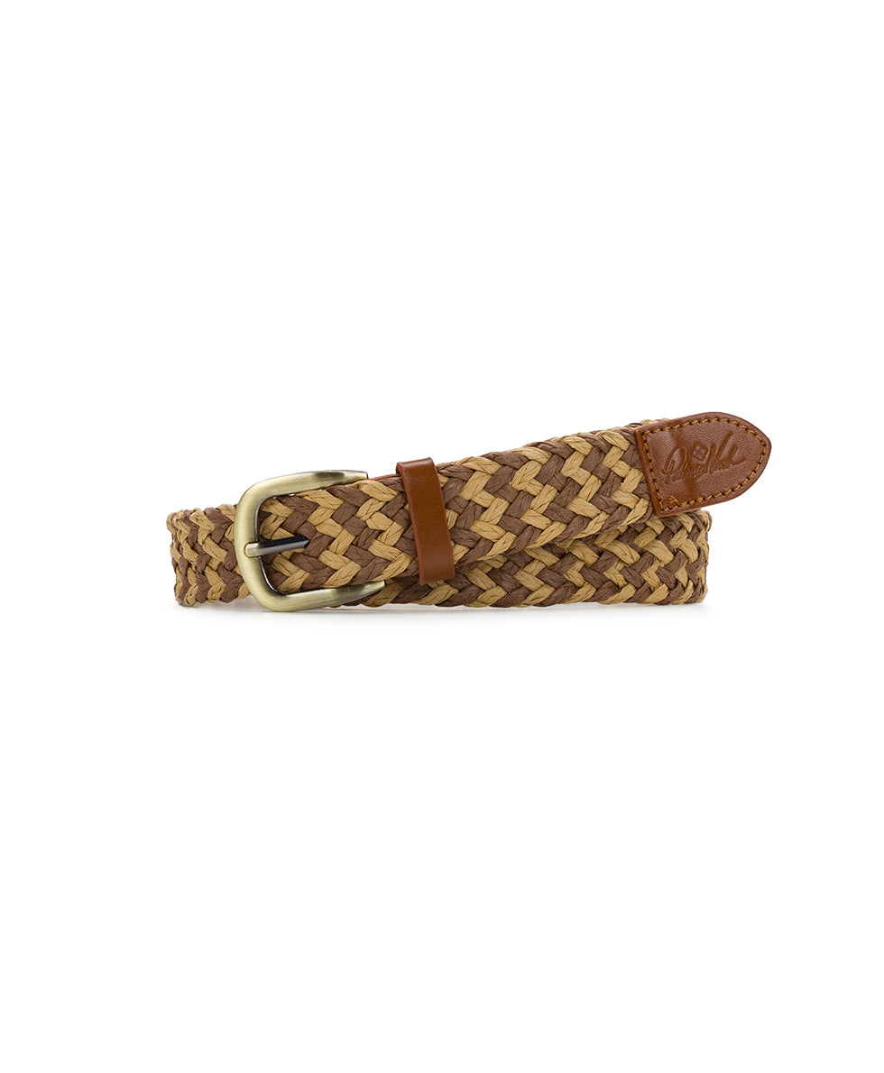 Patricia Nash Ingria Belt - Woven Straw - Beige