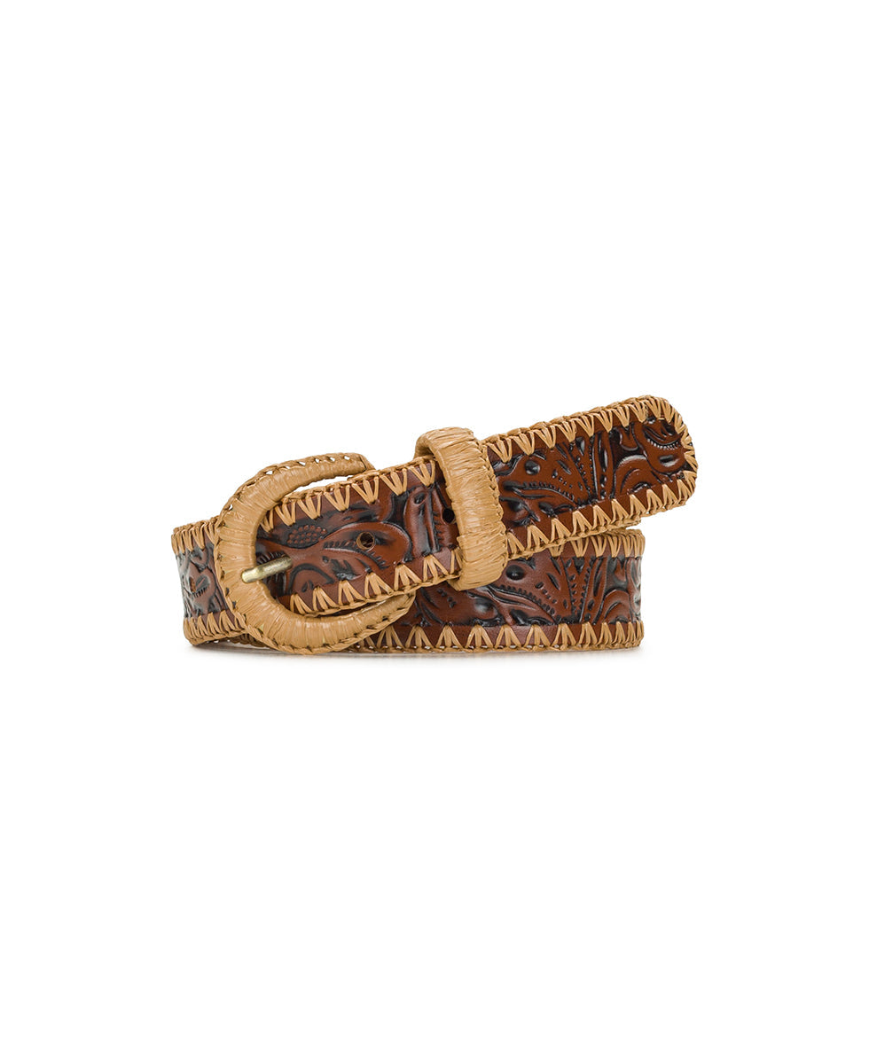 Patricia Nash Calais Belt - Tooled - Tan