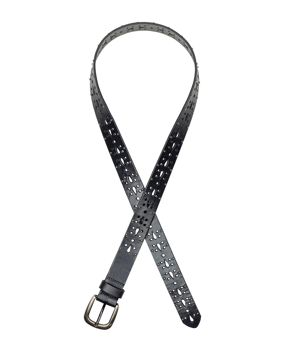Patricia Nash Odile Cutout Belt - Studded - Black