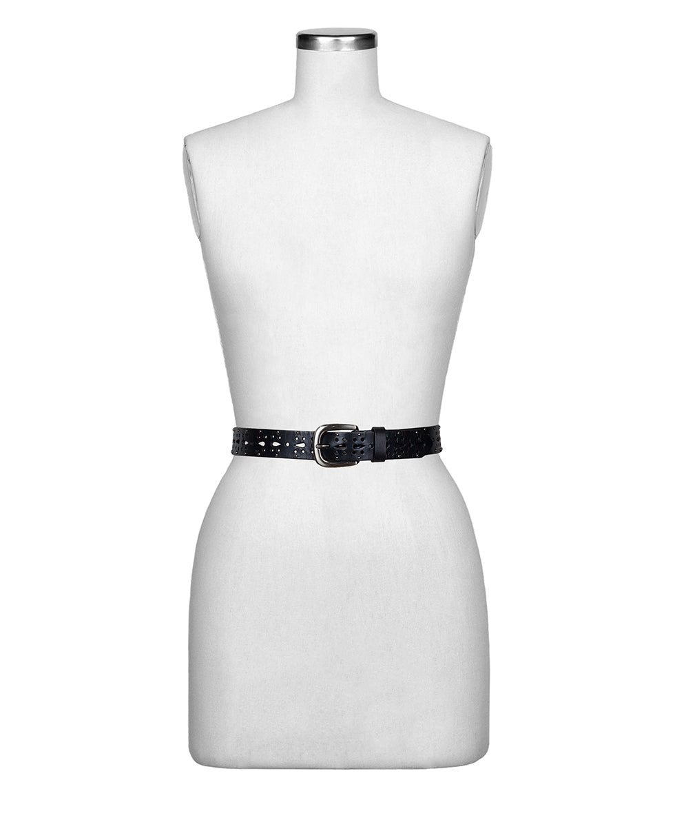 Patricia Nash Odile Cutout Belt - Studded - Black