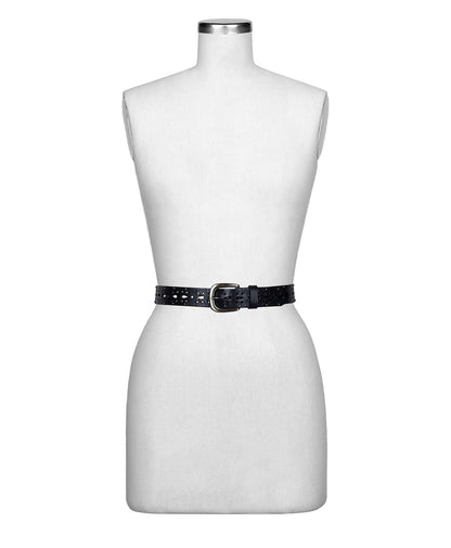 Patricia Nash Odile Cutout Belt - Studded - Black