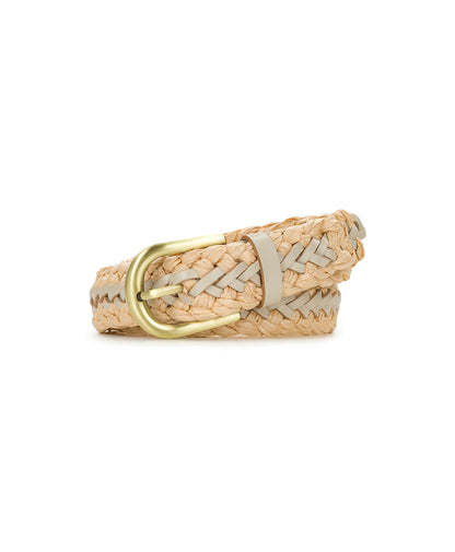 Patricia Nash Beaune Belt - Woven - Chalk White
