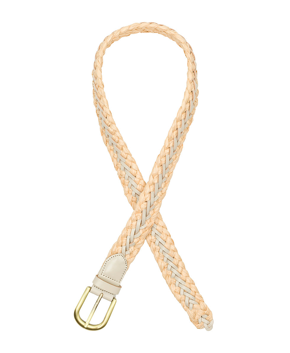 Patricia Nash Beaune Belt - Woven - Chalk White