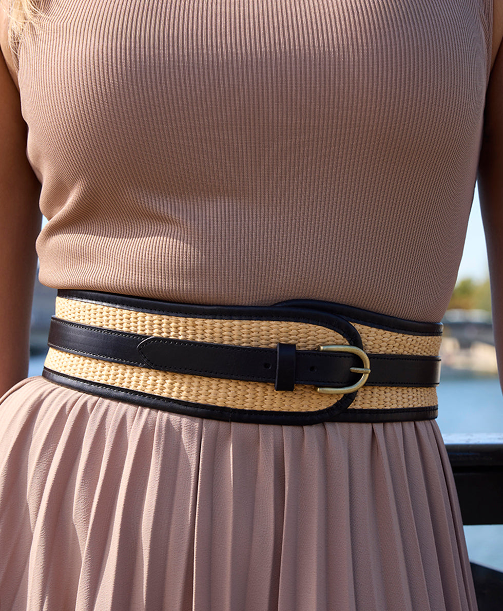 Patricia Nash Aude Belt - Spring Wicker - Tan