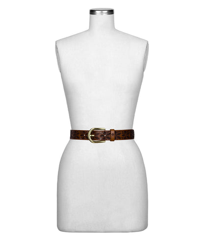 Patricia Nash Vezere Belt - Laser Cut - Light Tan