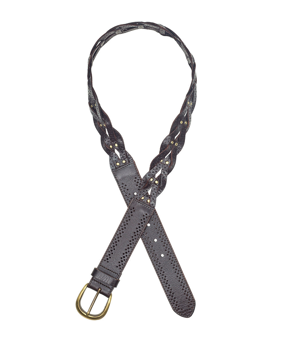 Patricia Nash Parrano Belt - Woven - Chocolate